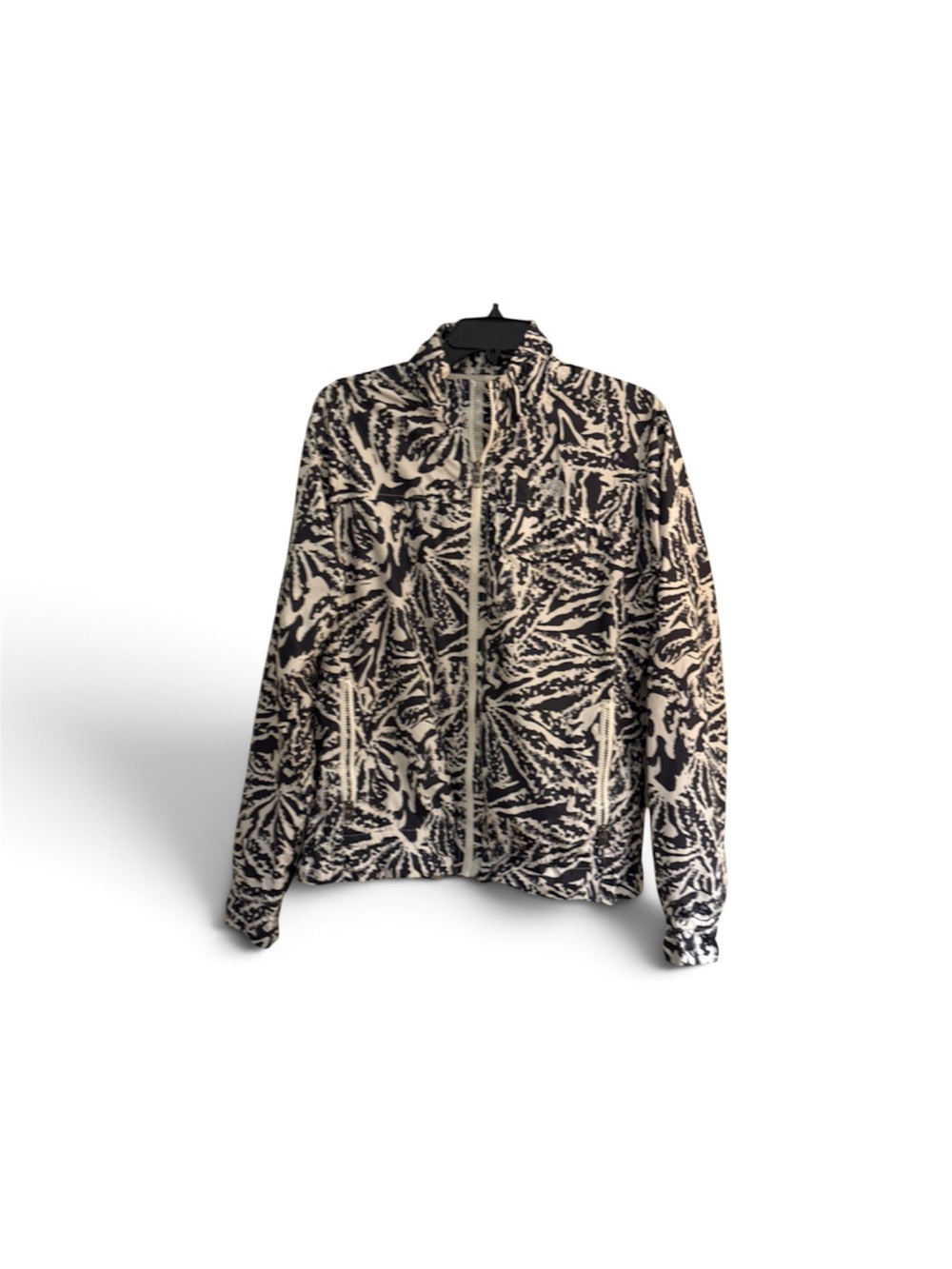 The North Face Black & Cream Patterned Bomber Jacket